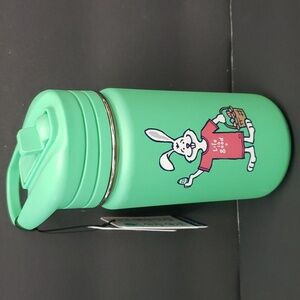Life is Good metal water bottles with Easter bunny